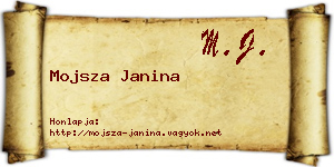 Mojsza Janina névjegykártya